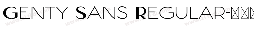 Genty Sans Regular字体转换